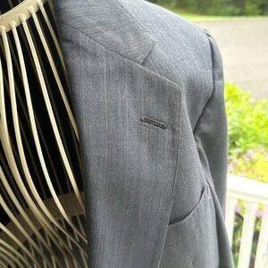Bluish/gray suit